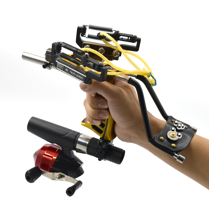 Hunting Outdoor Stores - Upgraded Hand-held Metal Slingshot with Rubber