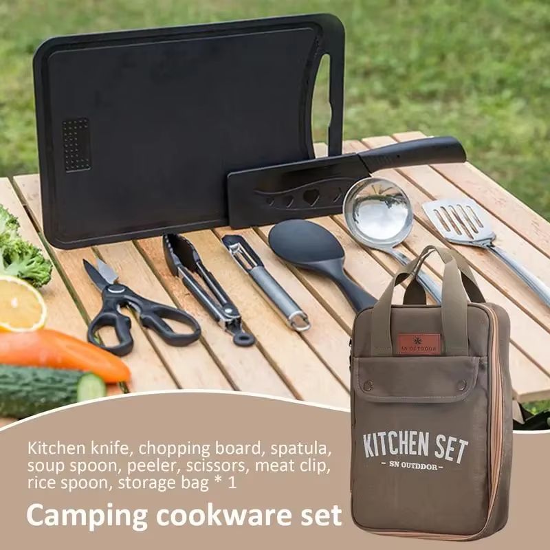 8pcs Camping Kitchen Cookware  - Outdoor Hunting Kitchen ulasan dan harga