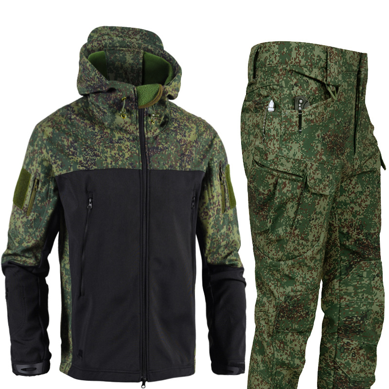 Men's 3-in-1 Shark Skin Softsh - Outdoor Hunting Fleece ulasan dan harga