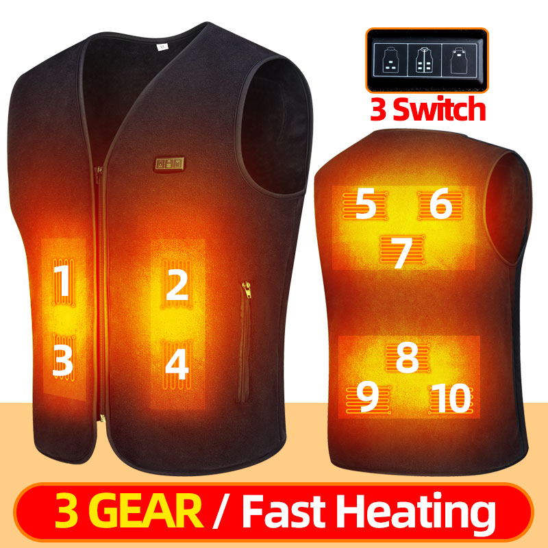 Smart Fleece Heated Vest Men U - Outdoor Hunting Fleece ulasan dan harga