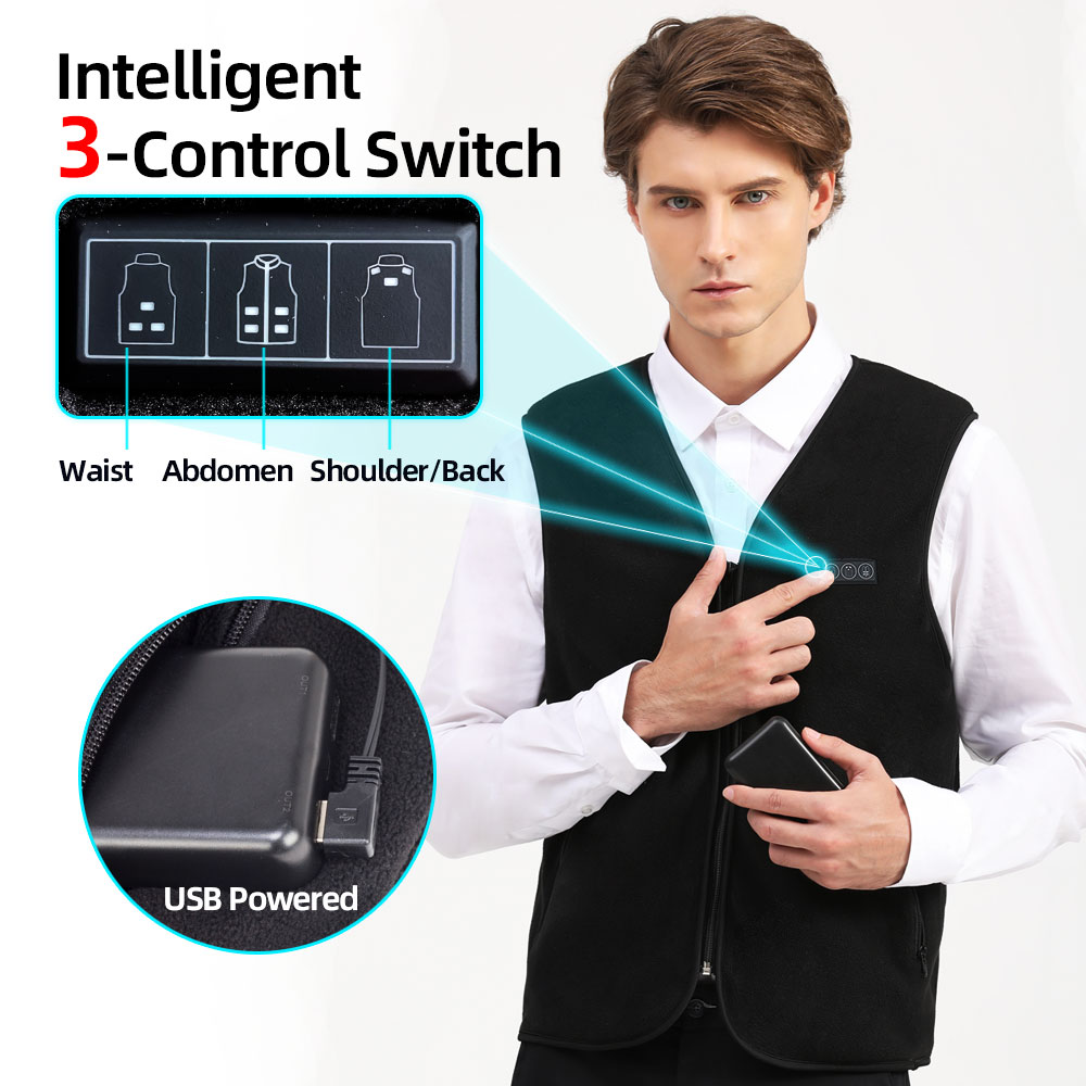 Smart Fleece Heated Vest Men U - Outdoor Hunting Fleece ulasan dan harga