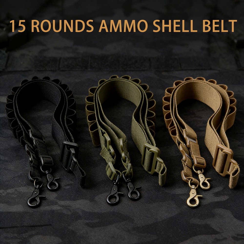 15 Rounds Ammo Shell Belt Rifl - Hunting Outdoor Stores ulasan dan harga