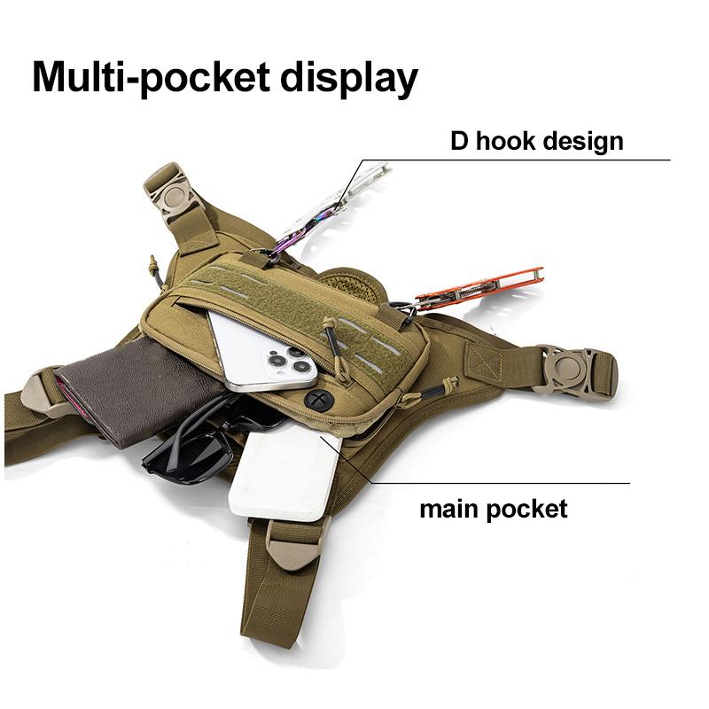Tactical Front Chest Rig Bag V - Men'S Outdoor Hunting Jacket ulasan dan harga